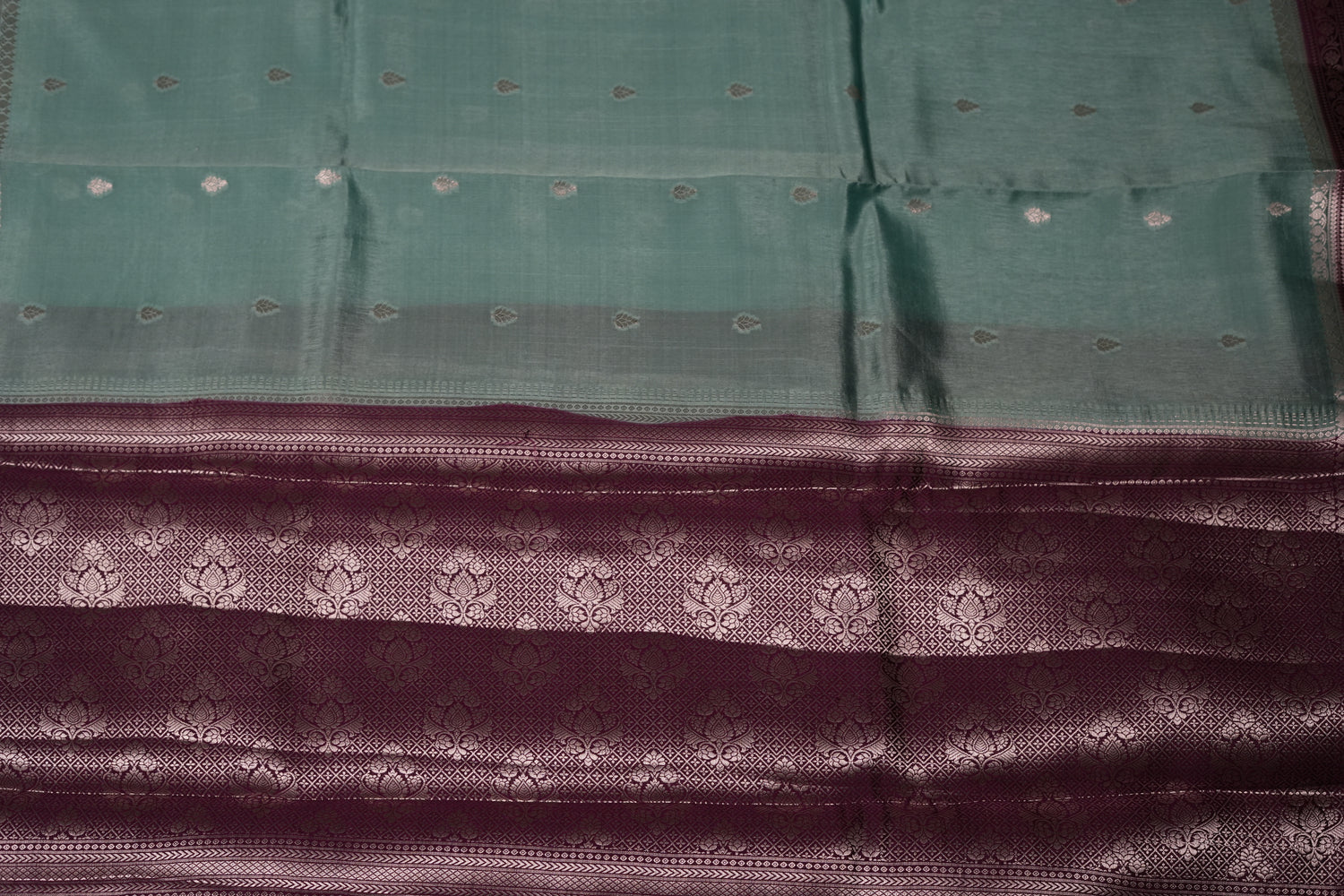 RAW MANGO SAREE- SEA GREEN