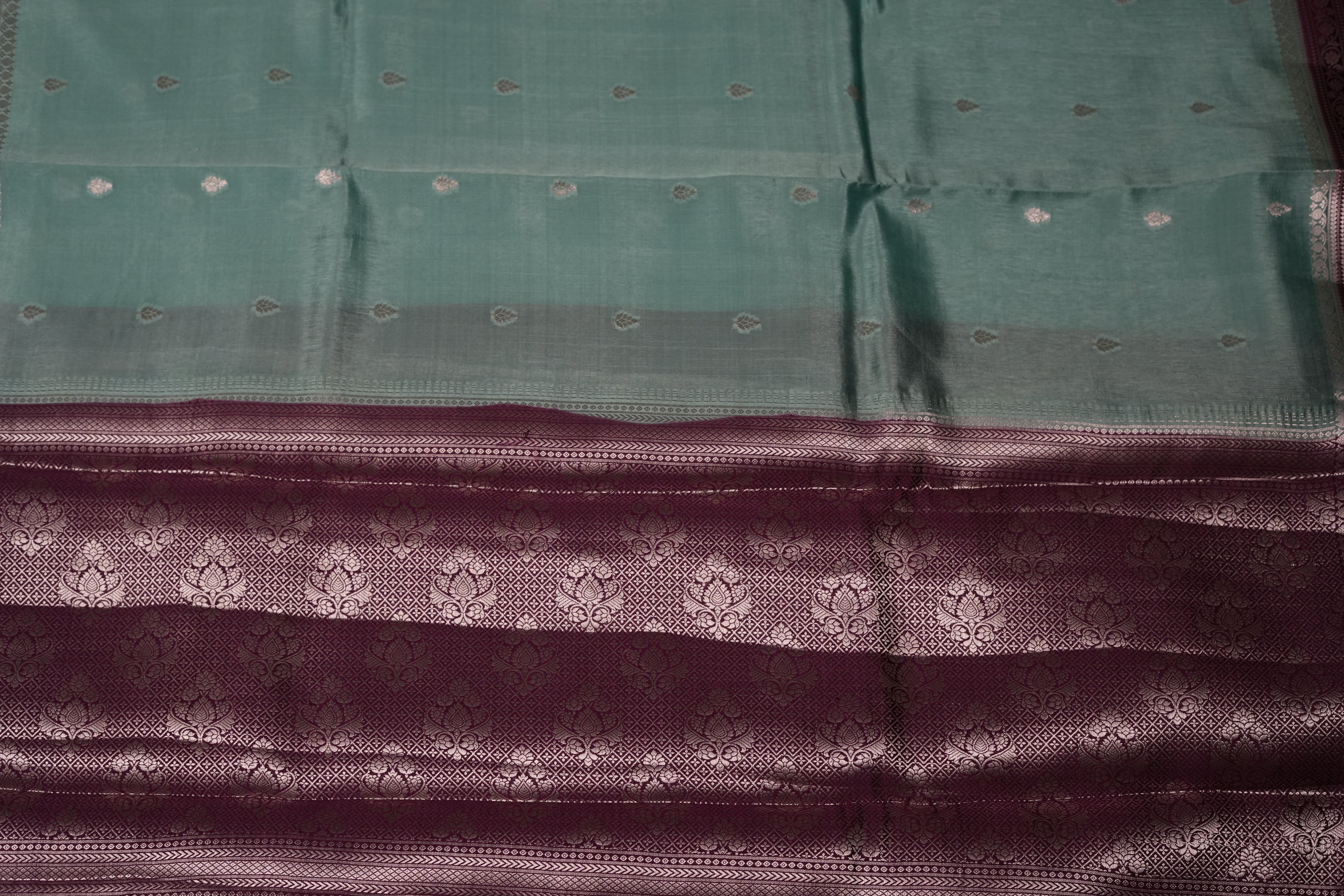 RAW MANGO SAREE- SEA GREEN