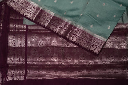 RAW MANGO SAREE- SEA GREEN