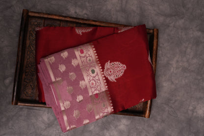 RAW MANGO SAREE-TOMATO RED
