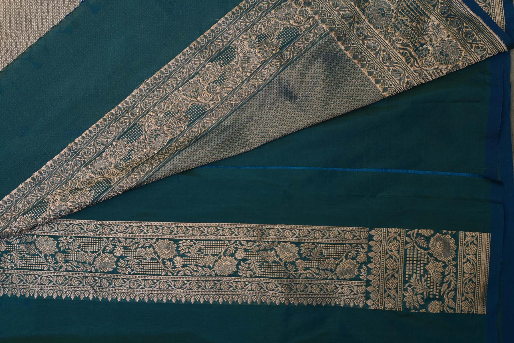 BENARASI SILK SAREE- PEACOCK GREEN