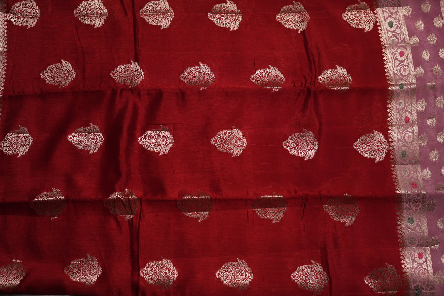 RAW MANGO SAREE-TOMATO RED