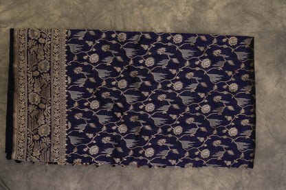 BENARASI SILK SAREE- DARK BLUE