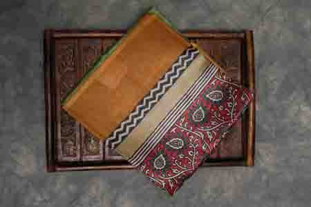 PURE TUSSAR SAREE- PISTA GREEN