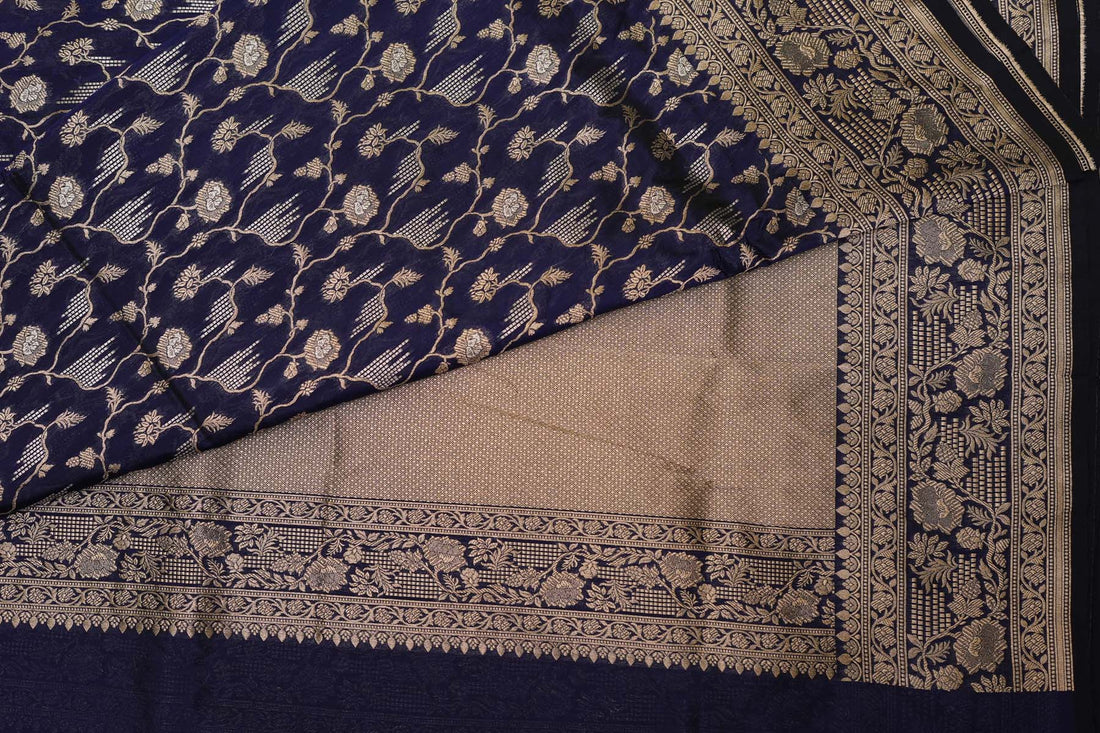 BENARASI SILK SAREE- DARK BLUE