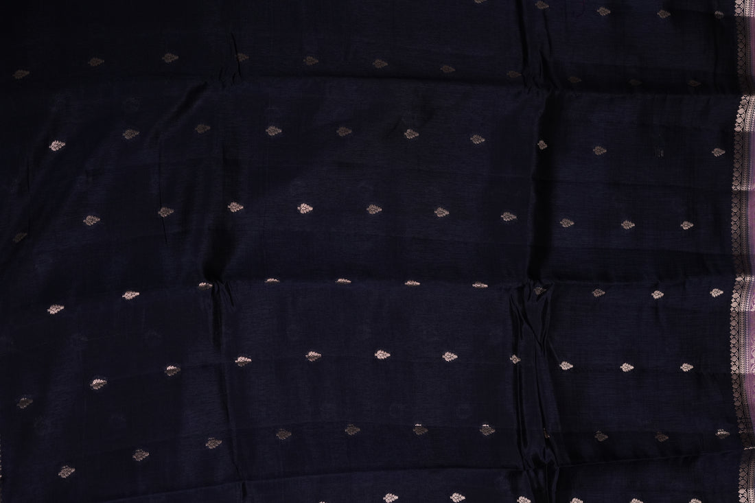 RAW MANGO SAREE- NAVY BLUE