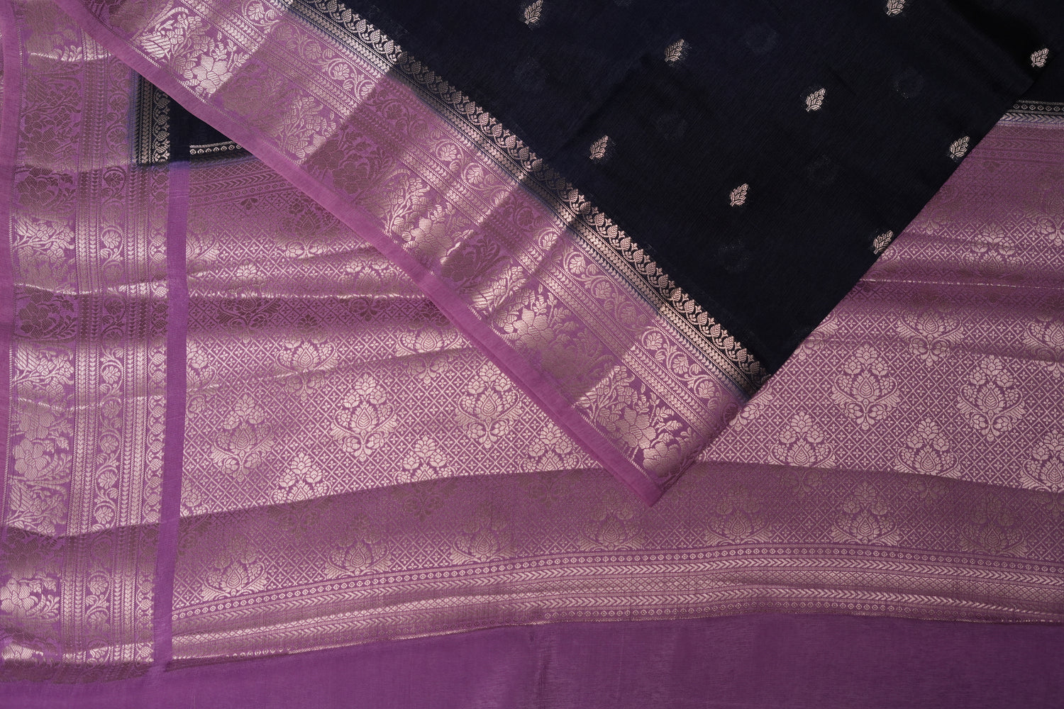 RAW MANGO SAREE- NAVY BLUE