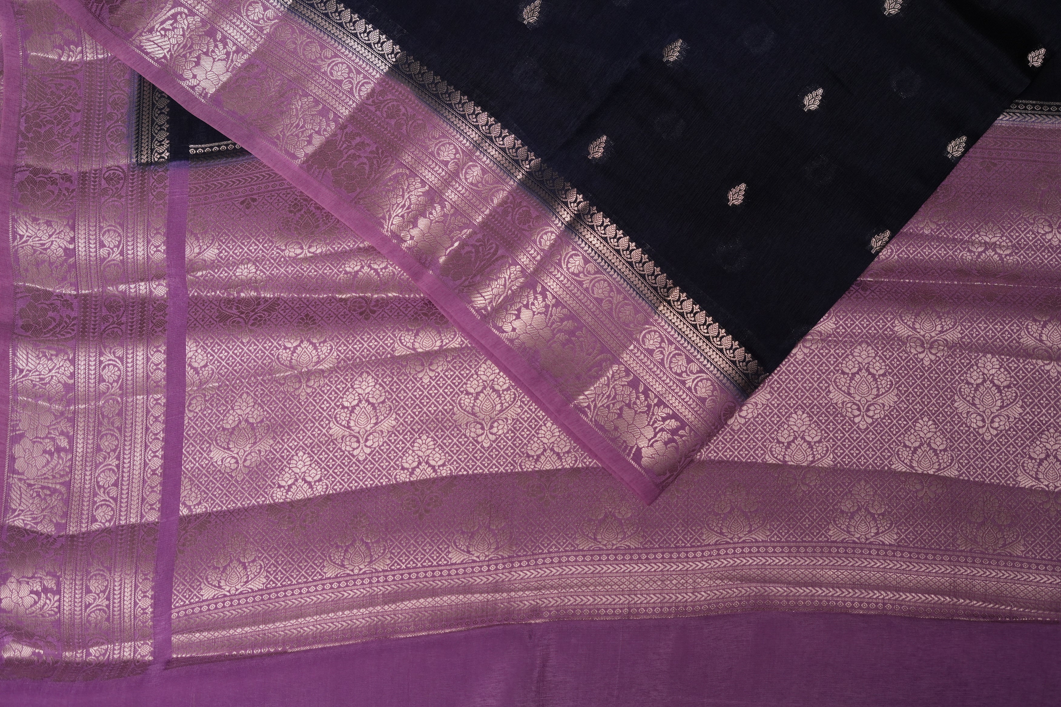 RAW MANGO SAREE- NAVY BLUE