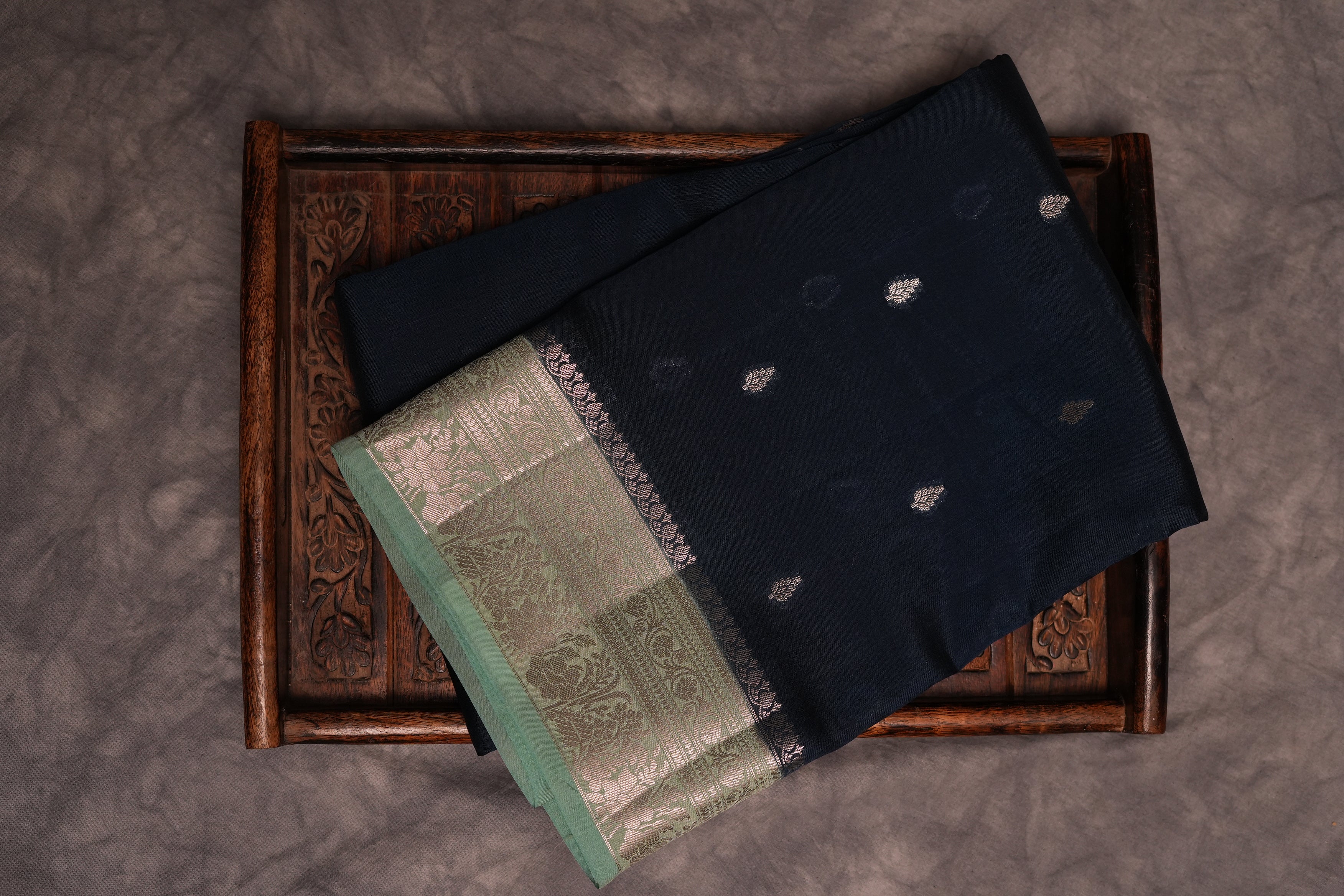 RAW MANGO SAREE- AZURE BLUE