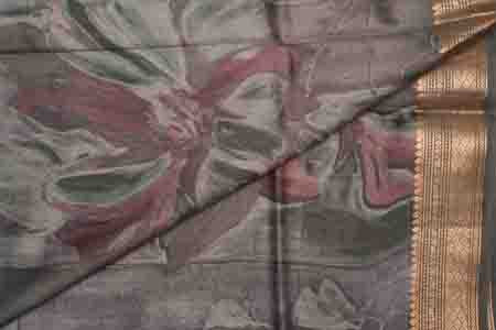 PURE KANJEEVARAM SILK SAREE- GREY