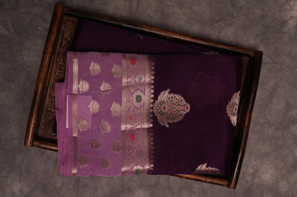 RAW MANGO SAREE- PURPLE
