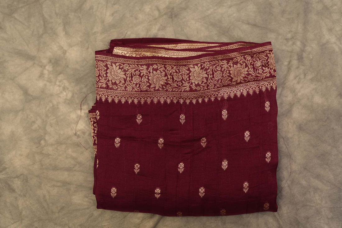 BENARASI GEORGETTE SAREE- WINE