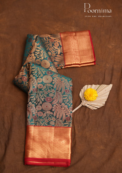 PURE VINTAGE KANCHI PATTU SAREE - KADHAMBARI SILKS