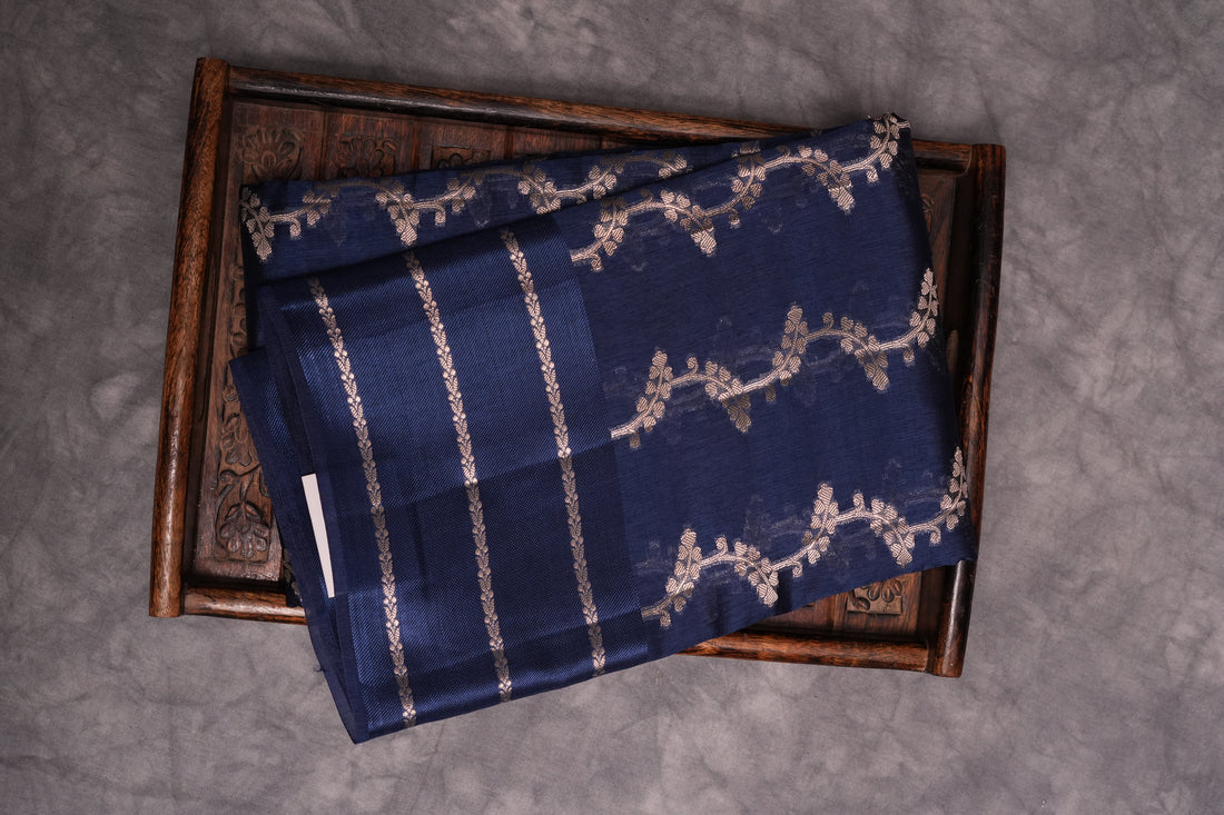 RAW MANGO SAREE- AZURE BLUE