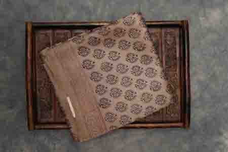 PURE TUSSAR SAREE- PALE BROWN