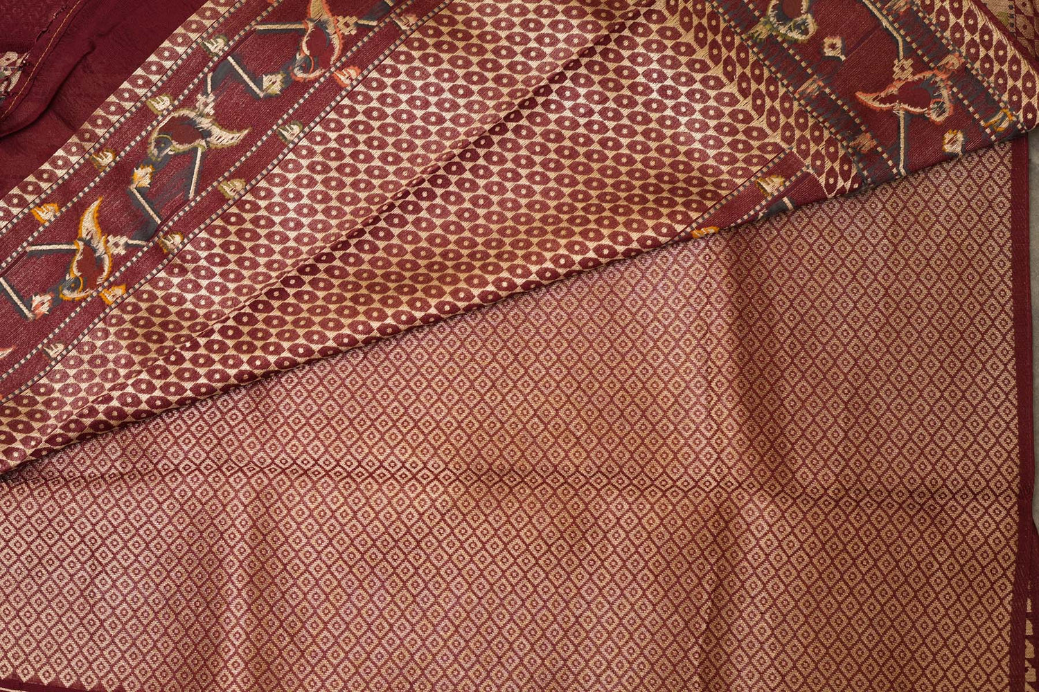 BENARASI GEORGETTE SAREE- BURGUNDY