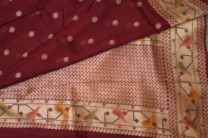 BENARASI GEORGETTE SAREE- BURGUNDY