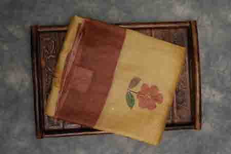 PURE TUSSAR SAREE-YELLOW