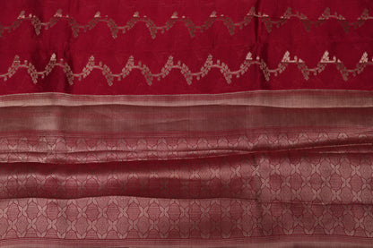 RAW MANGO SAREE- TOMATO RED