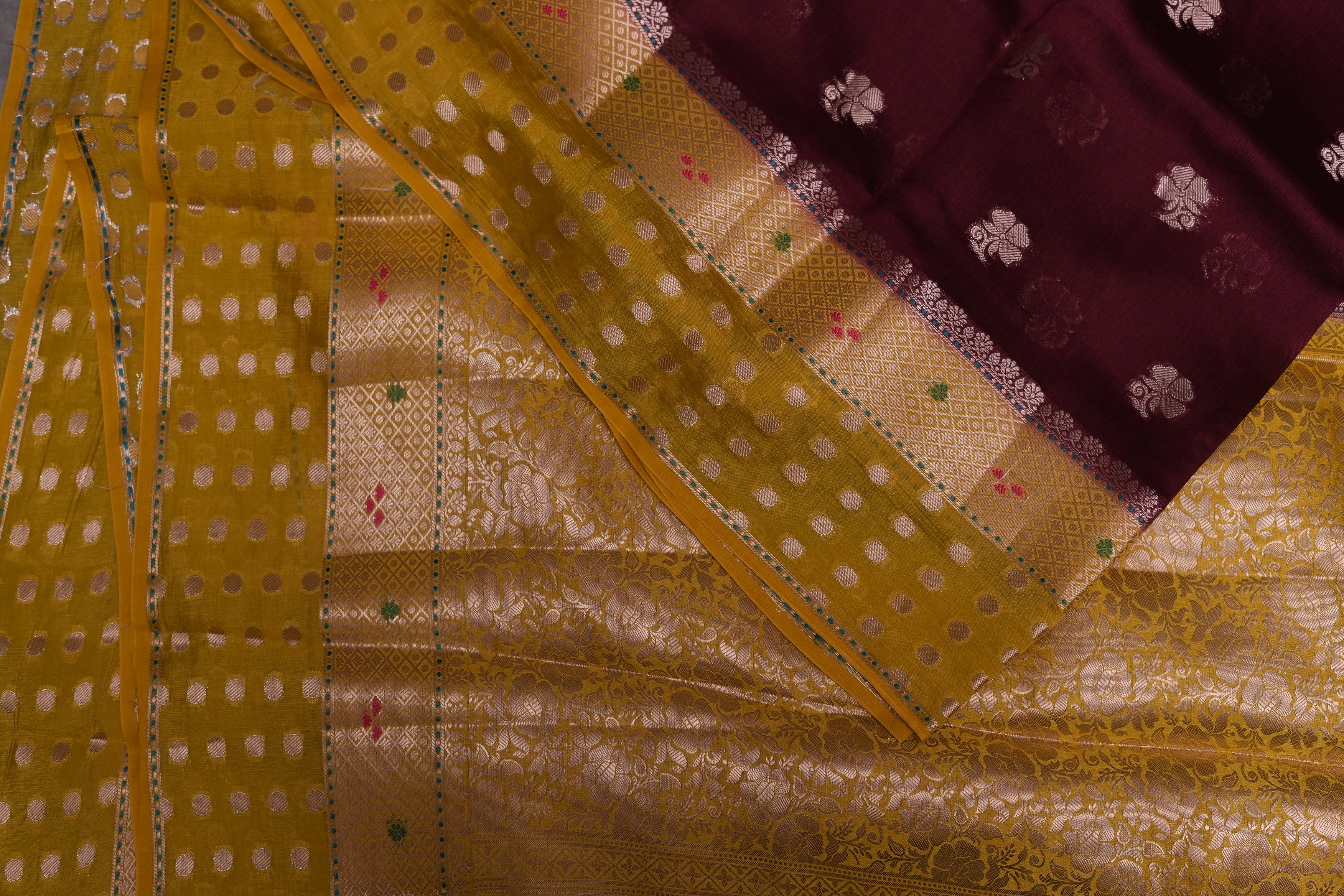 RAW MANGO SAREE- MAROON