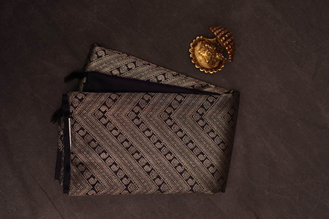 VINTAGE KANJEEVARAM -NAVY BLUE