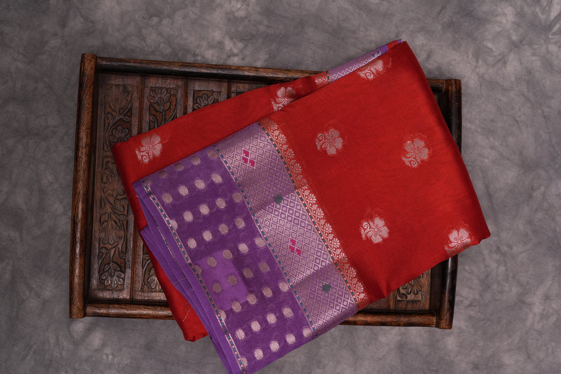 RAW MANGO SAREE- ORANGE