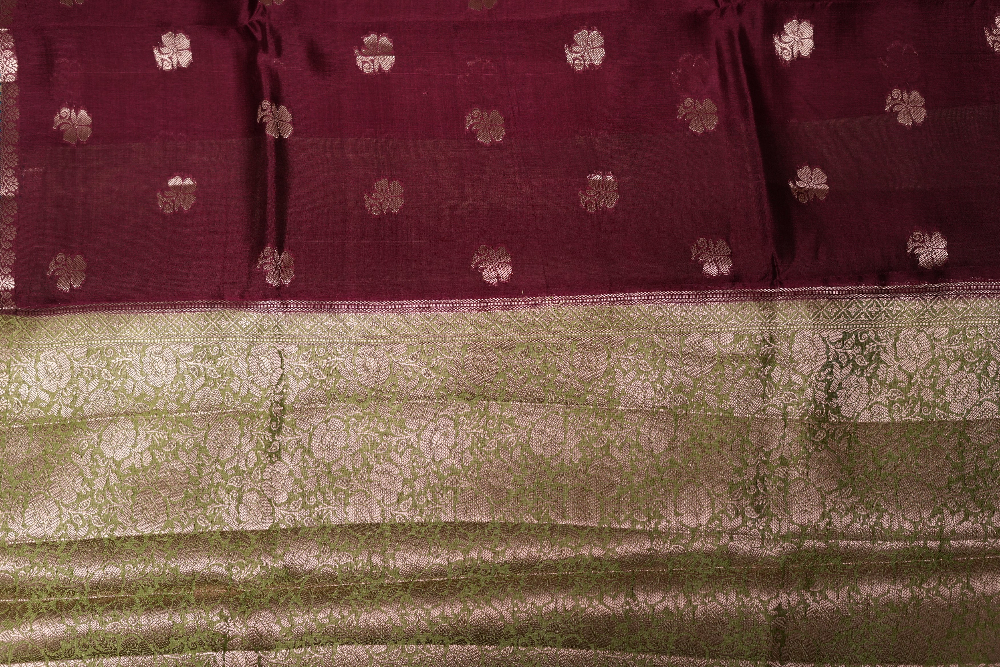 RAW MANGO SAREE- WINE