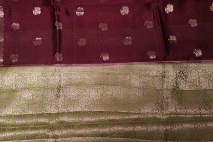 RAW MANGO SAREE- WINE