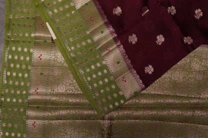RAW MANGO SAREE- WINE