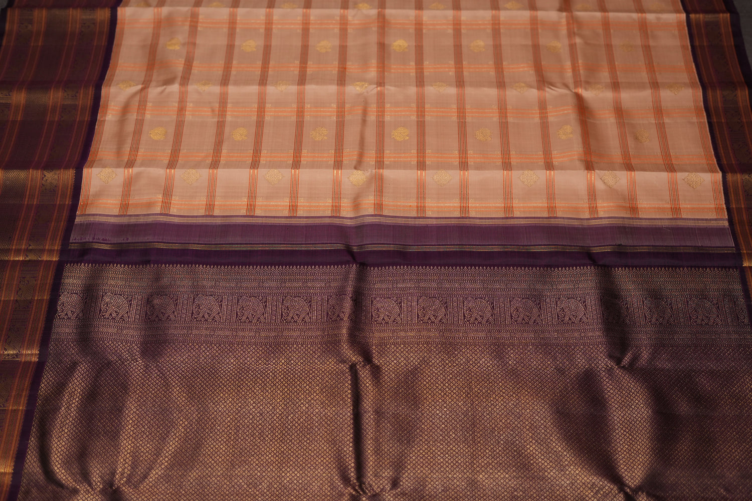 VINTAGE KANJEEVARAM - PALE BROWN
