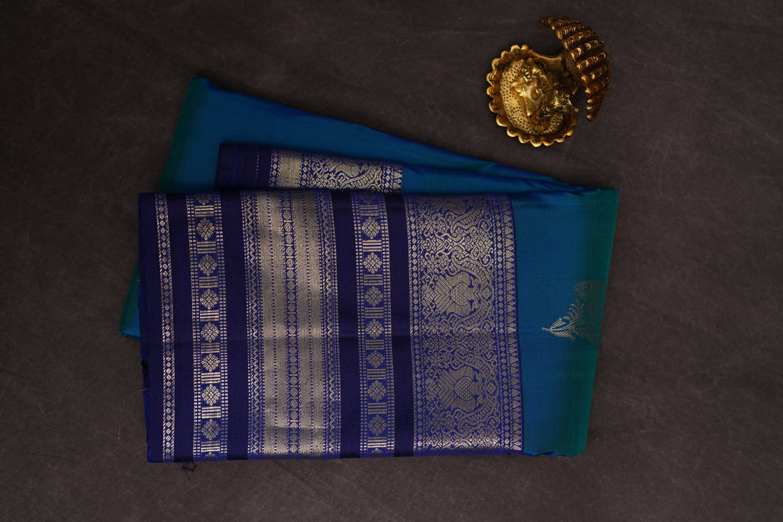 VINTAGE KANJEEVARAM - PEACOCK BLUE
