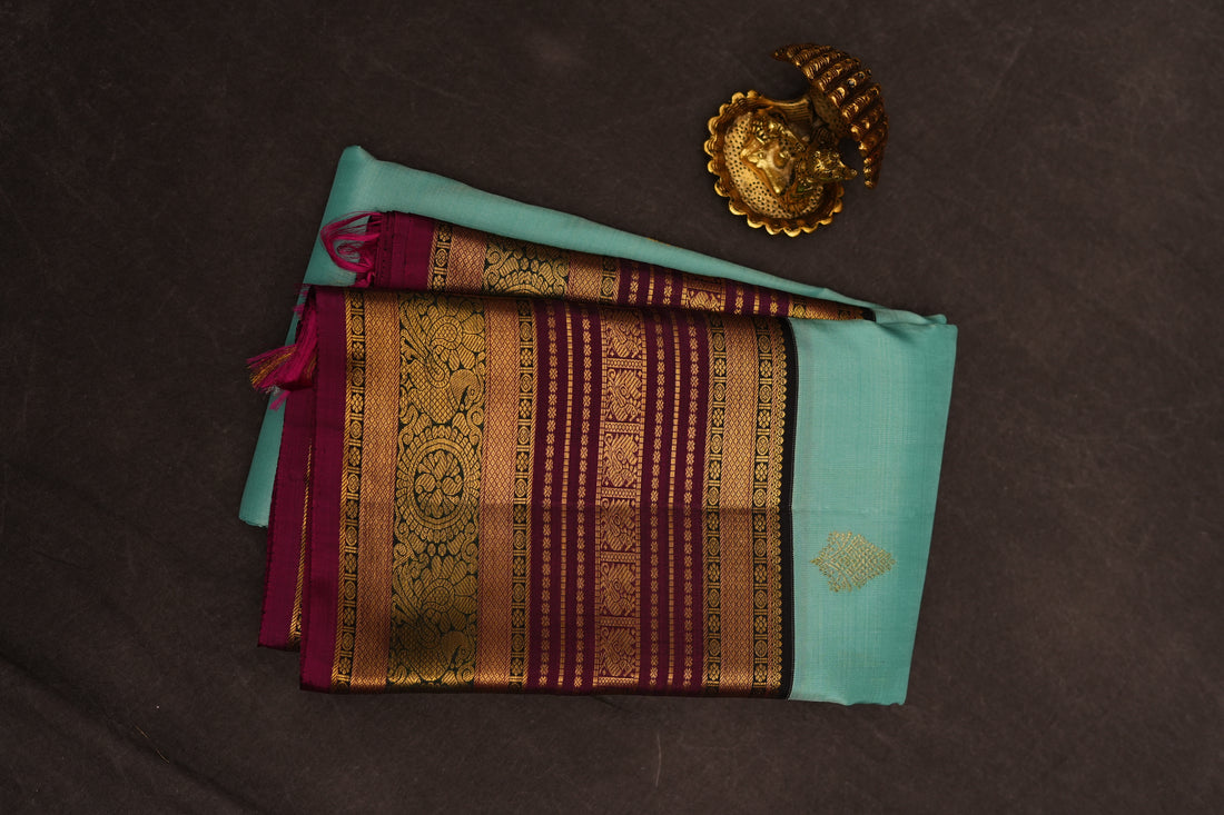 VINTAGE KANJEEVARAM - SEA BLUE