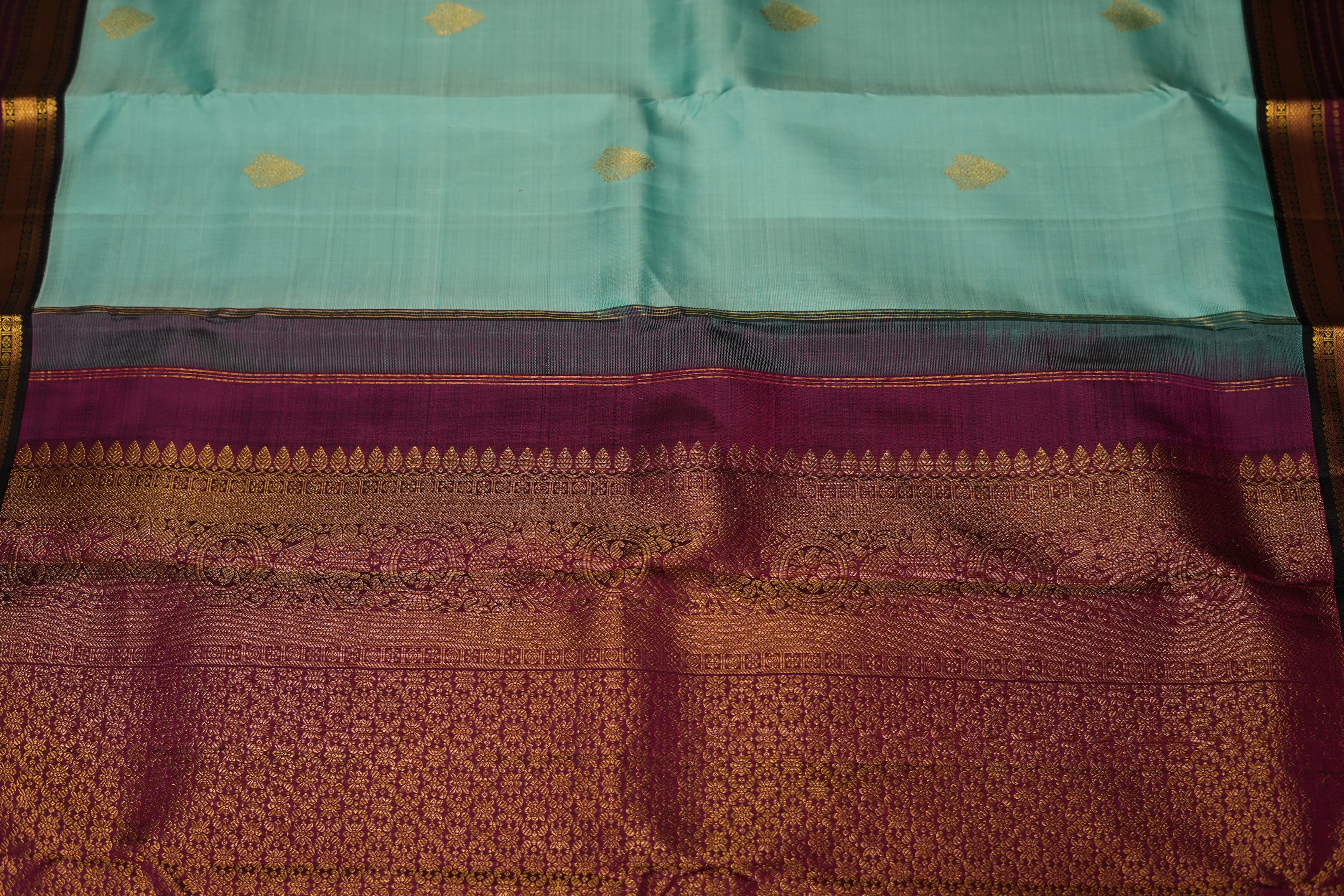 VINTAGE KANJEEVARAM - SEA BLUE