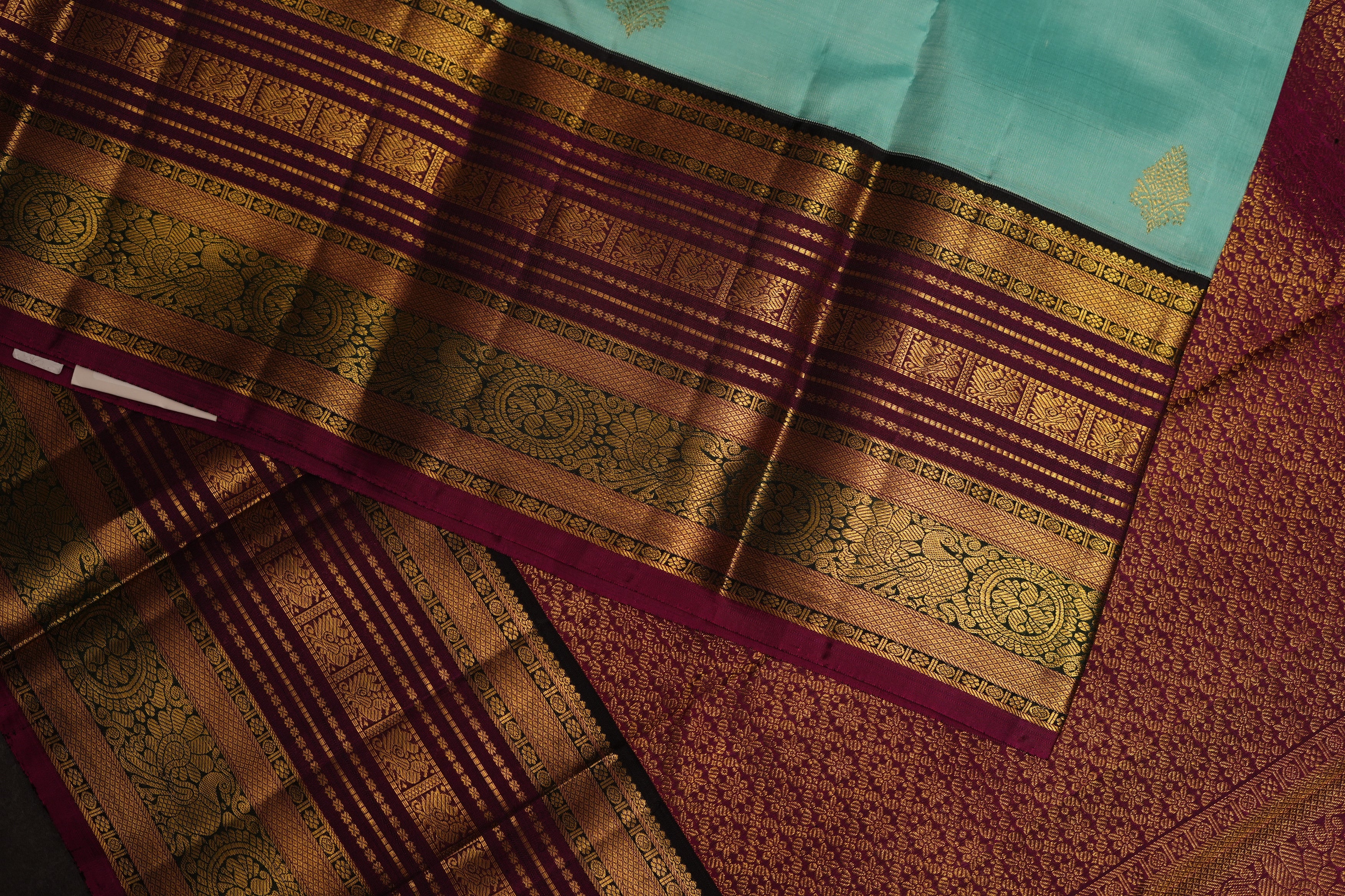 VINTAGE KANJEEVARAM - SEA BLUE