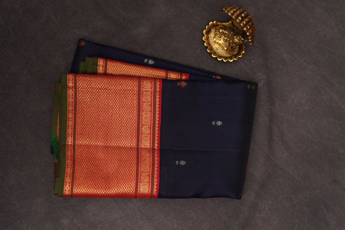 VINTAGE KANJEEVARAM - INK BLUE