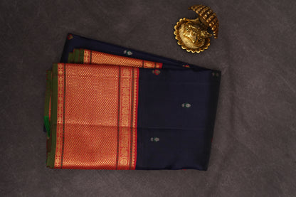 VINTAGE KANJEEVARAM - INK BLUE