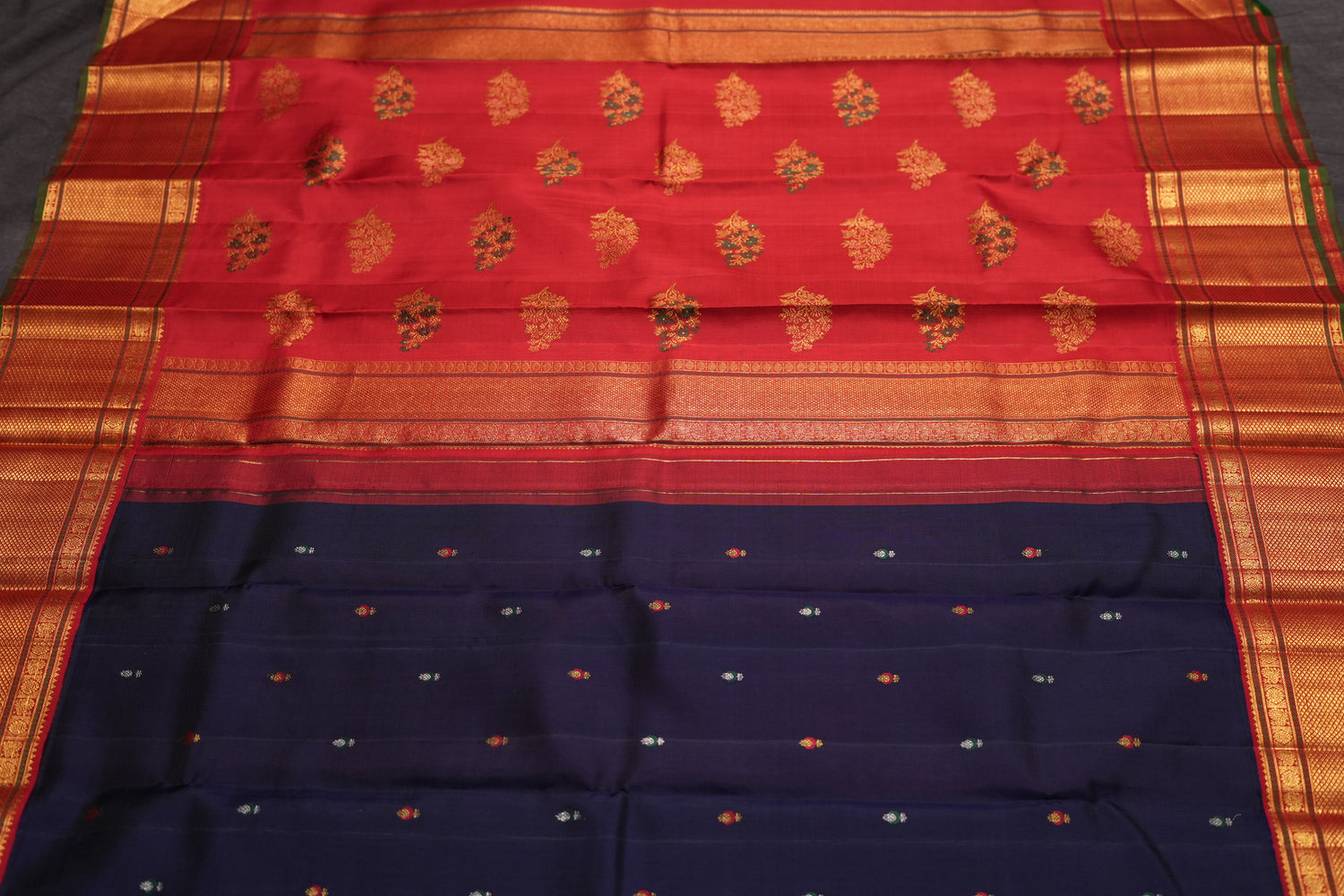 VINTAGE KANJEEVARAM - INK BLUE