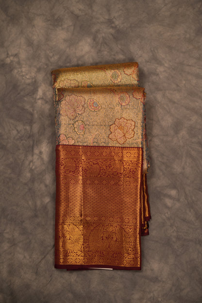 VINTAGE KANJEEVARAM -POWDER BLUE