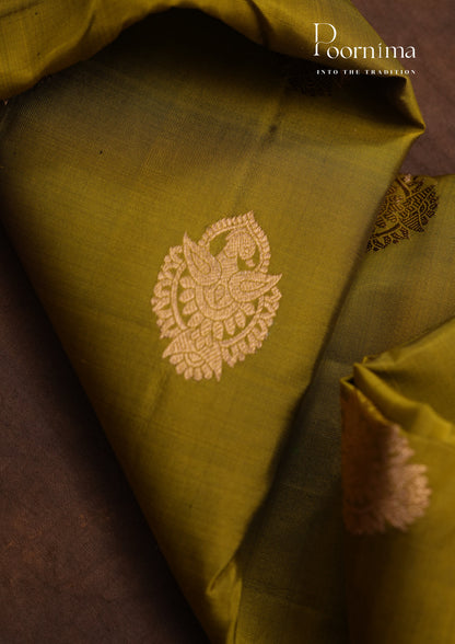PURE VINATGE KANCHI PATTU SAREE - KADHAMBARI SILKS