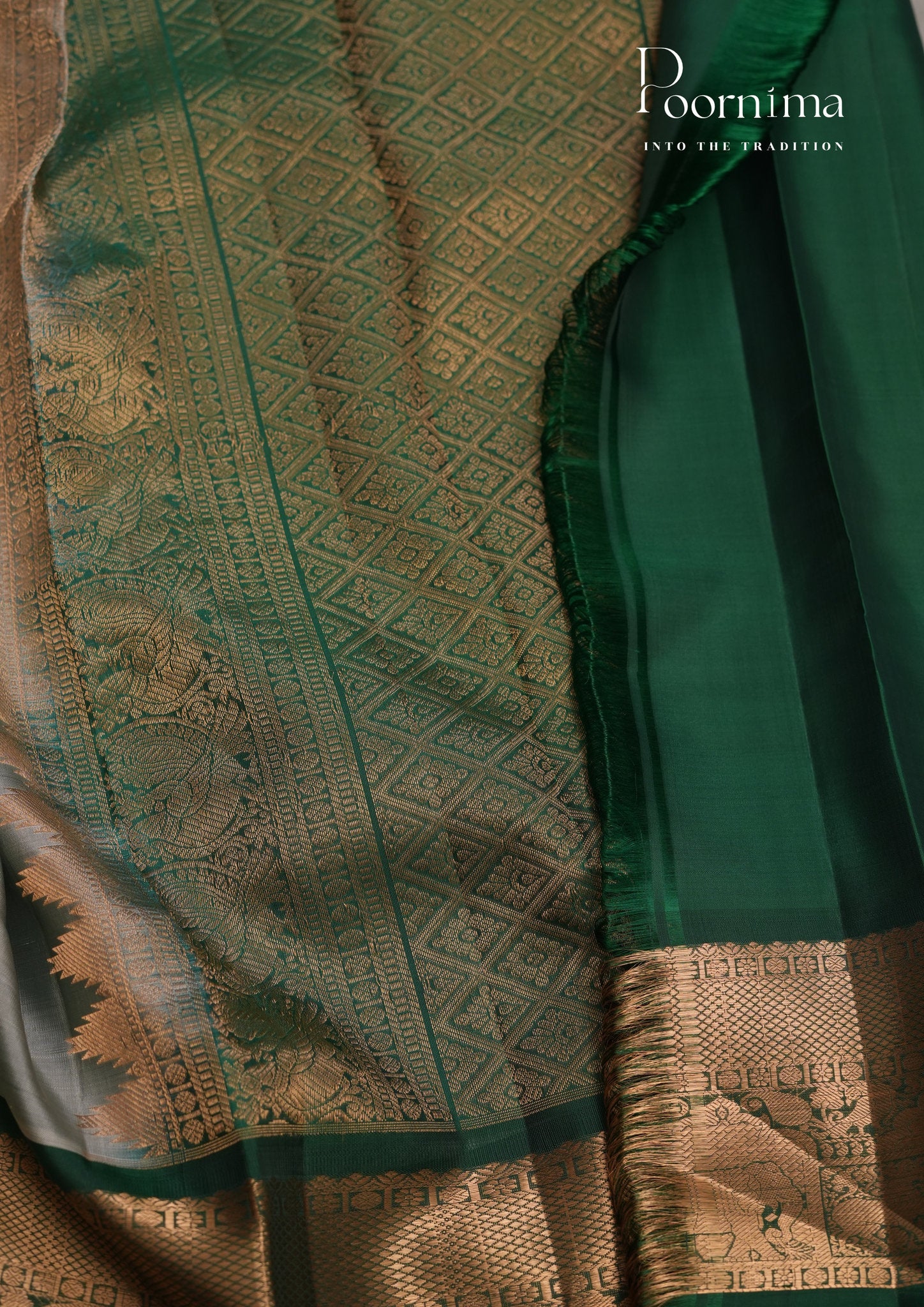 PURE VINATGE KANCHI PATTU SAREE - KADHAMBARI SILKS