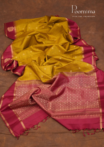 PURE VINATGE KANCHI PATTU SAREE - KADHAMBARI SILKS