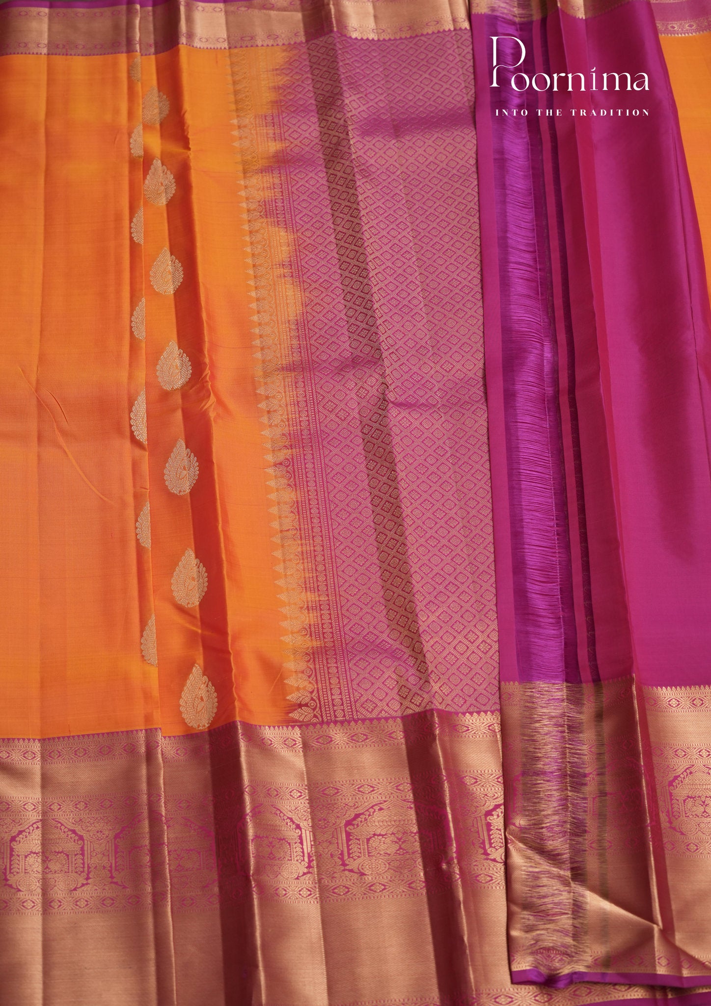 PURE VINTAGE KANCHI PATTU SAREE - KADHAMBARI SILKS