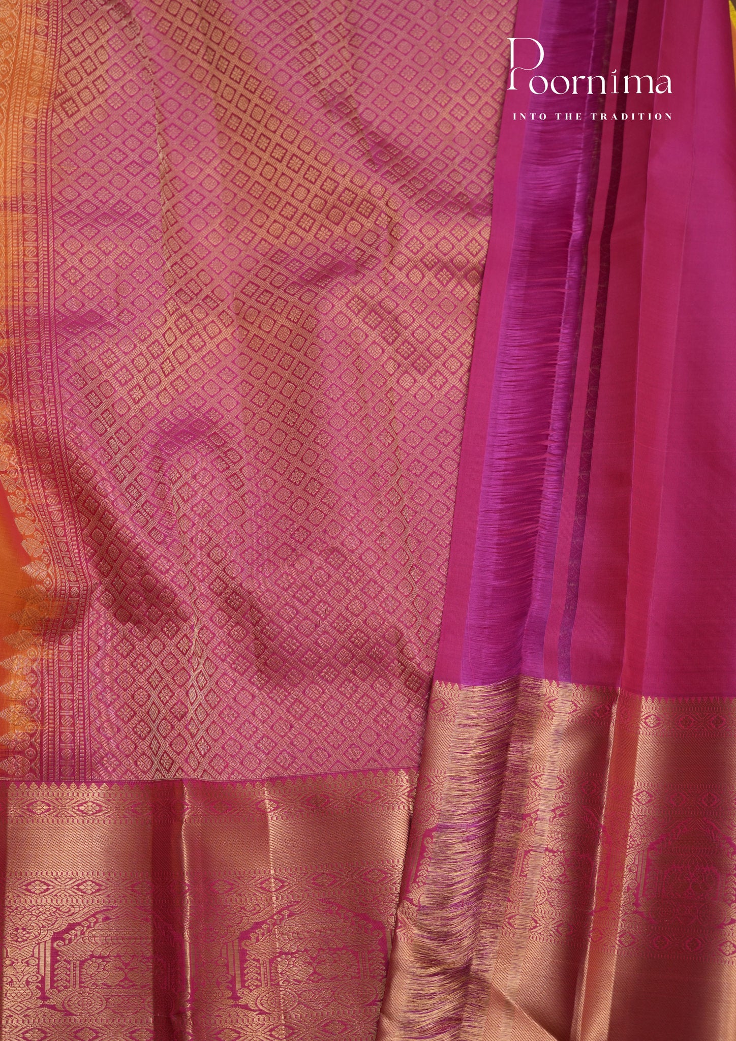 PURE VINTAGE KANCHI PATTU SAREE - KADHAMBARI SILKS