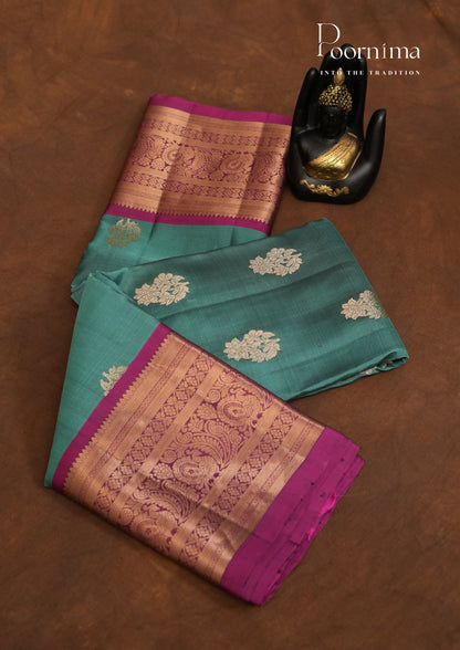 PURE VINATGE KANCHI PATTU SAREE - KADHAMBARI SILKS