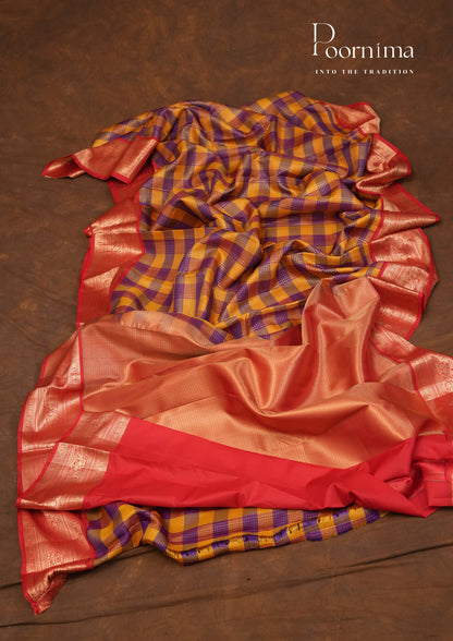 PURE VINATGE KANCHI PATTU SAREE - KADHAMBARI SILKS
