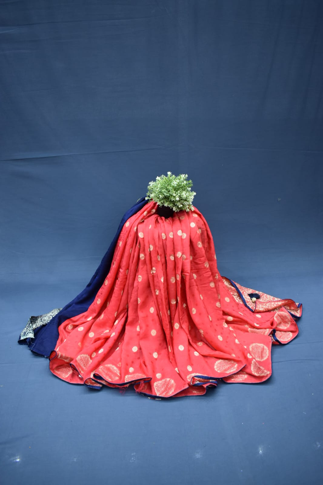 ORANGE &amp; BLUE- MONA SILK SAREE