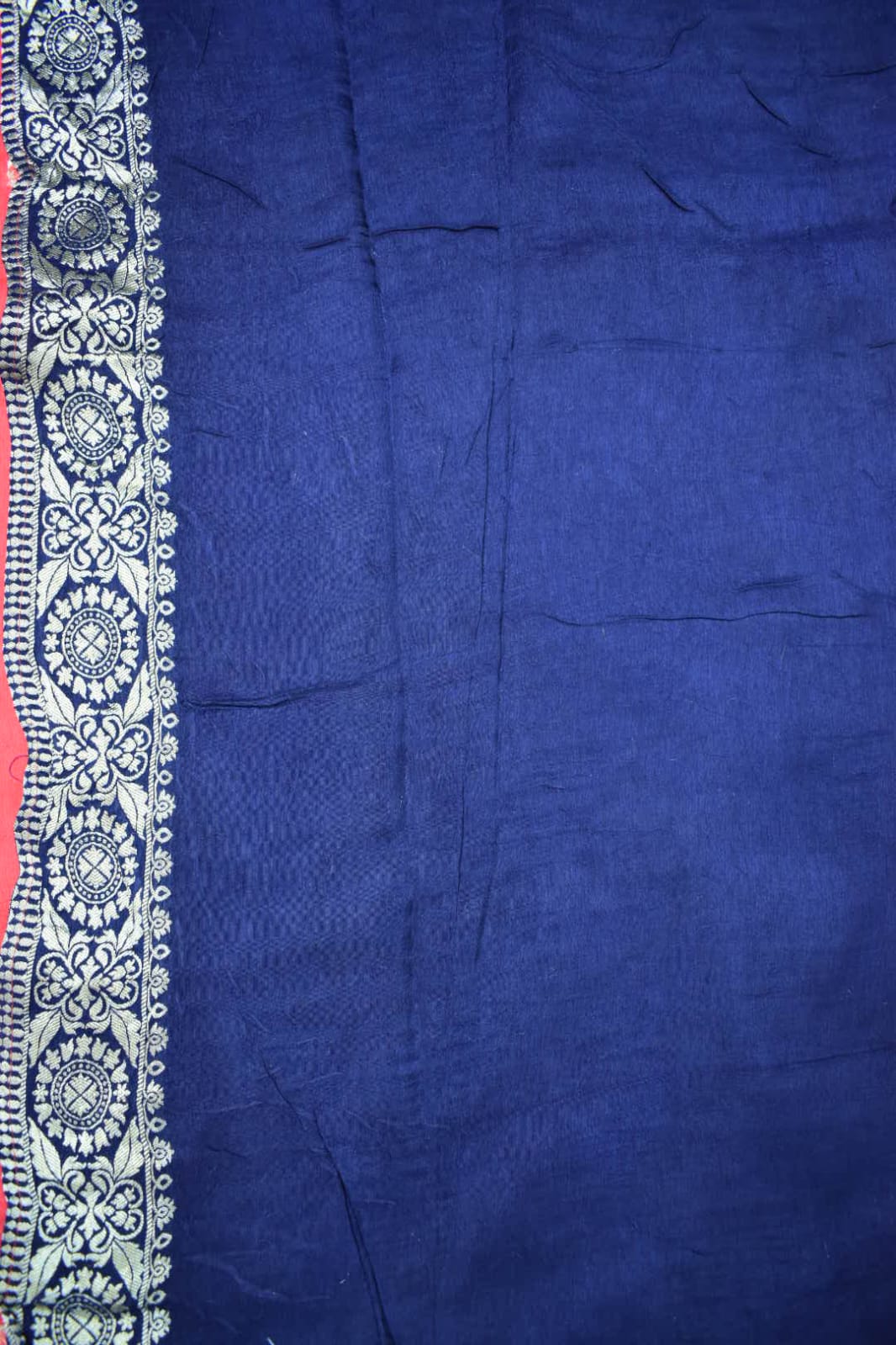 ORANGE &amp; BLUE- MONA SILK SAREE