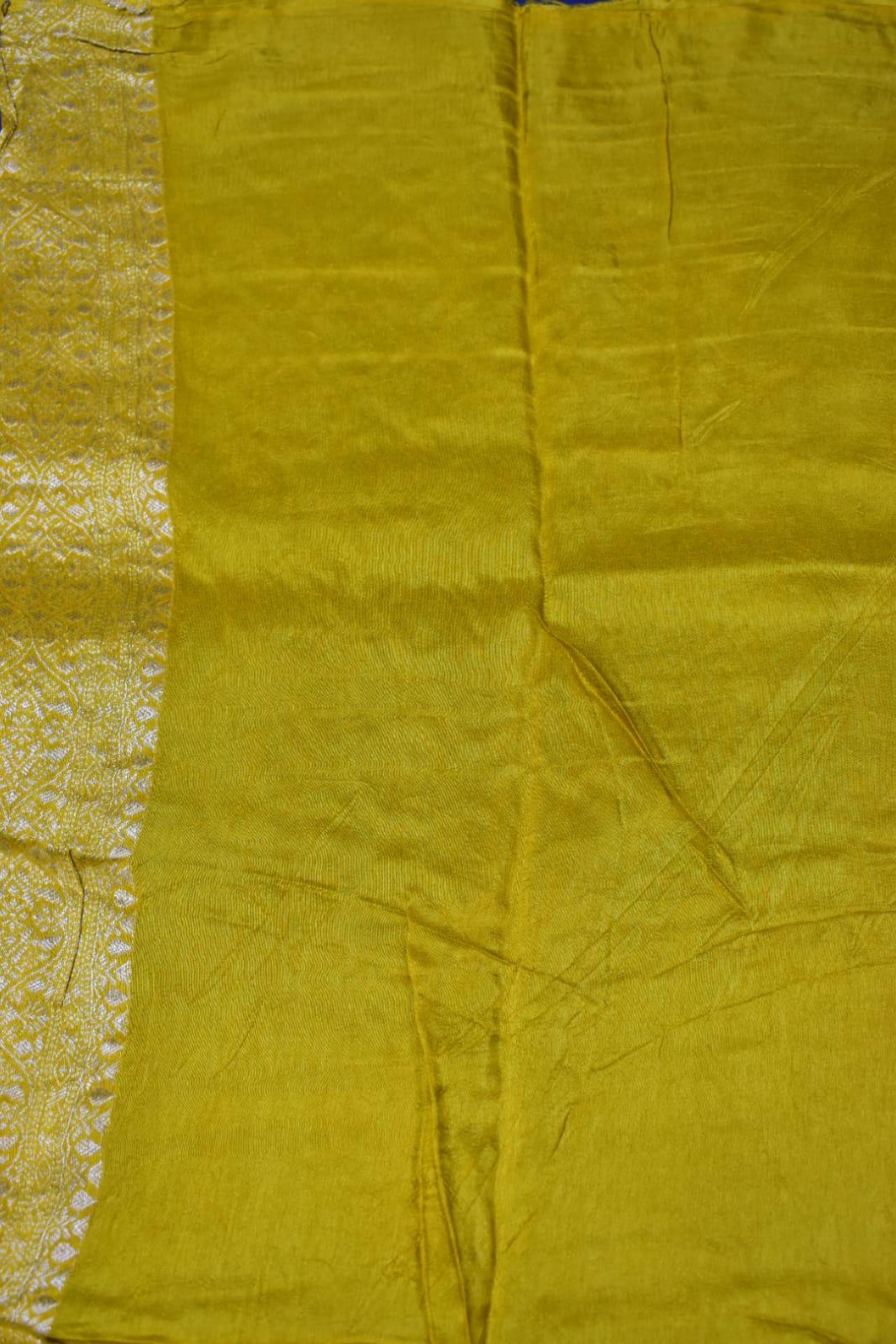 ROYAL BLUE&amp; YELLOW- MONA SILK SAREE