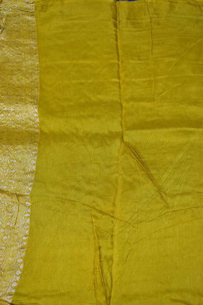 ROYAL BLUE&amp; YELLOW- MONA SILK SAREE