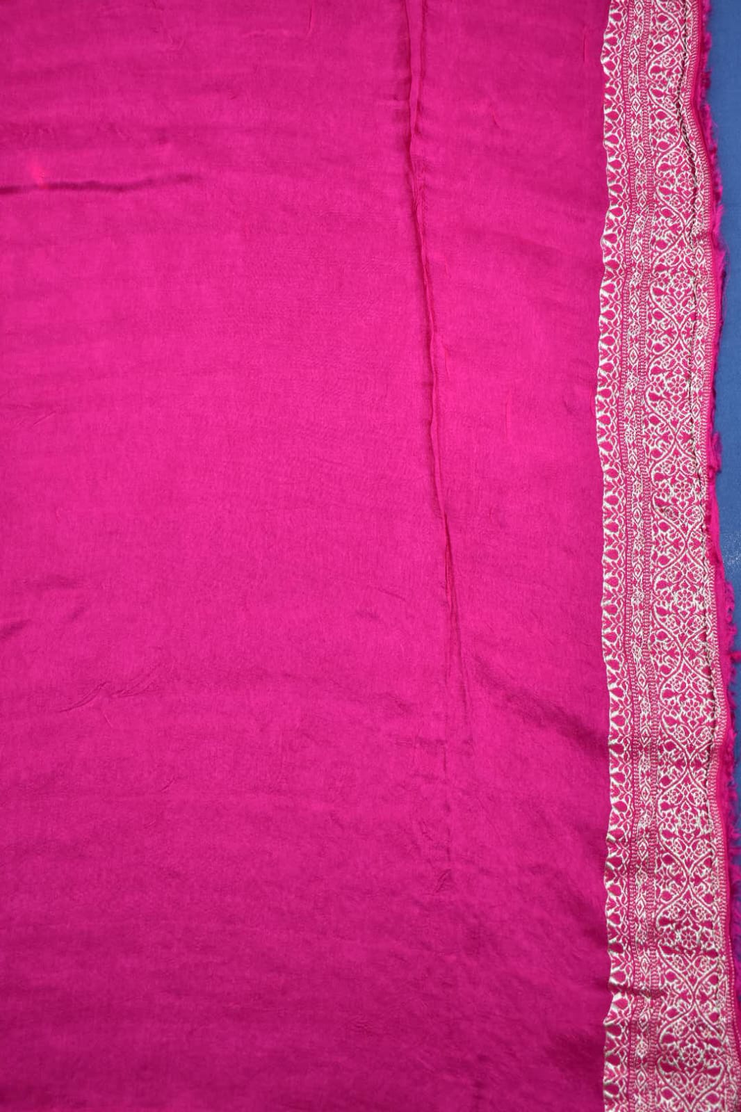 NAVY BLUE&amp; PINK- MONA SILK SAREE